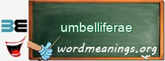 WordMeaning blackboard for umbelliferae